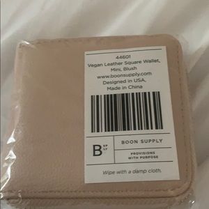 Vegan leather square mini wallet